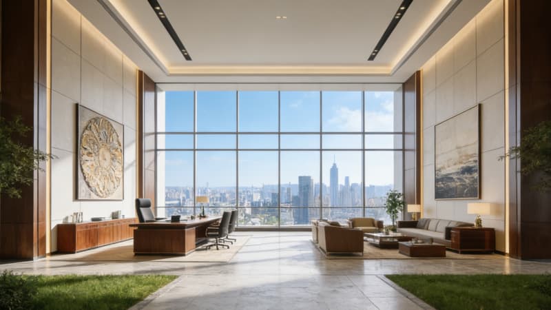 合肥3000平企業(yè)辦公室設(shè)計(jì)方案，現(xiàn)代簡(jiǎn)約高端辦公空間定制