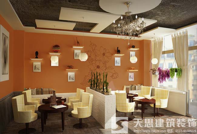 咖啡店裝修設(shè)計與環(huán)境融為一體