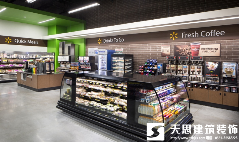 合肥比那里的裝修設(shè)計時尚與實(shí)用的結(jié)合，便利店裝修，便利店設(shè)計